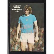 Autographed picture of Rodney Marsh the Manchester City footballer. 